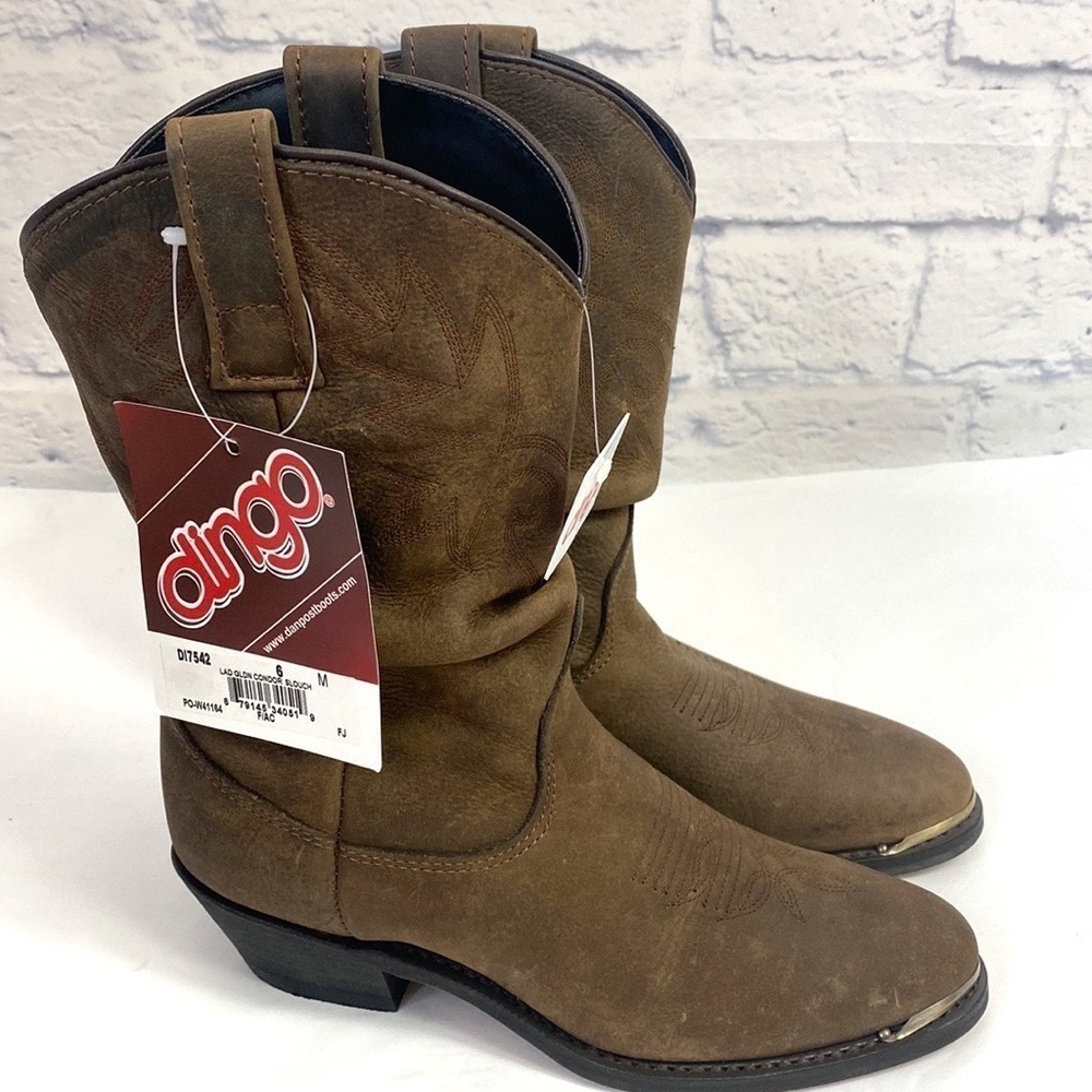 Dingo brown Golden Condor slouch leather western cowboy boots 6 NWT